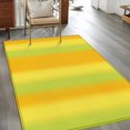 thumbnail image 3 of Green Yellow Gradient Washable Area Rugs 4'x6', Minimalist Art Ombre Striped Texture Low Pile Throw Living Room Rug Non-Slip Sturdy Edge Binding Carpet for Indoor Entryway Bedside Kitchen, 3 of 9