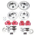 thumbnail image 2 of PowerStop Front and Rear Z26 Street Warrior Brake Pad and Rotor Kit with Red Powder Coated Calipers Fits: BMW Select Models KC8842A-26, 2 of 7