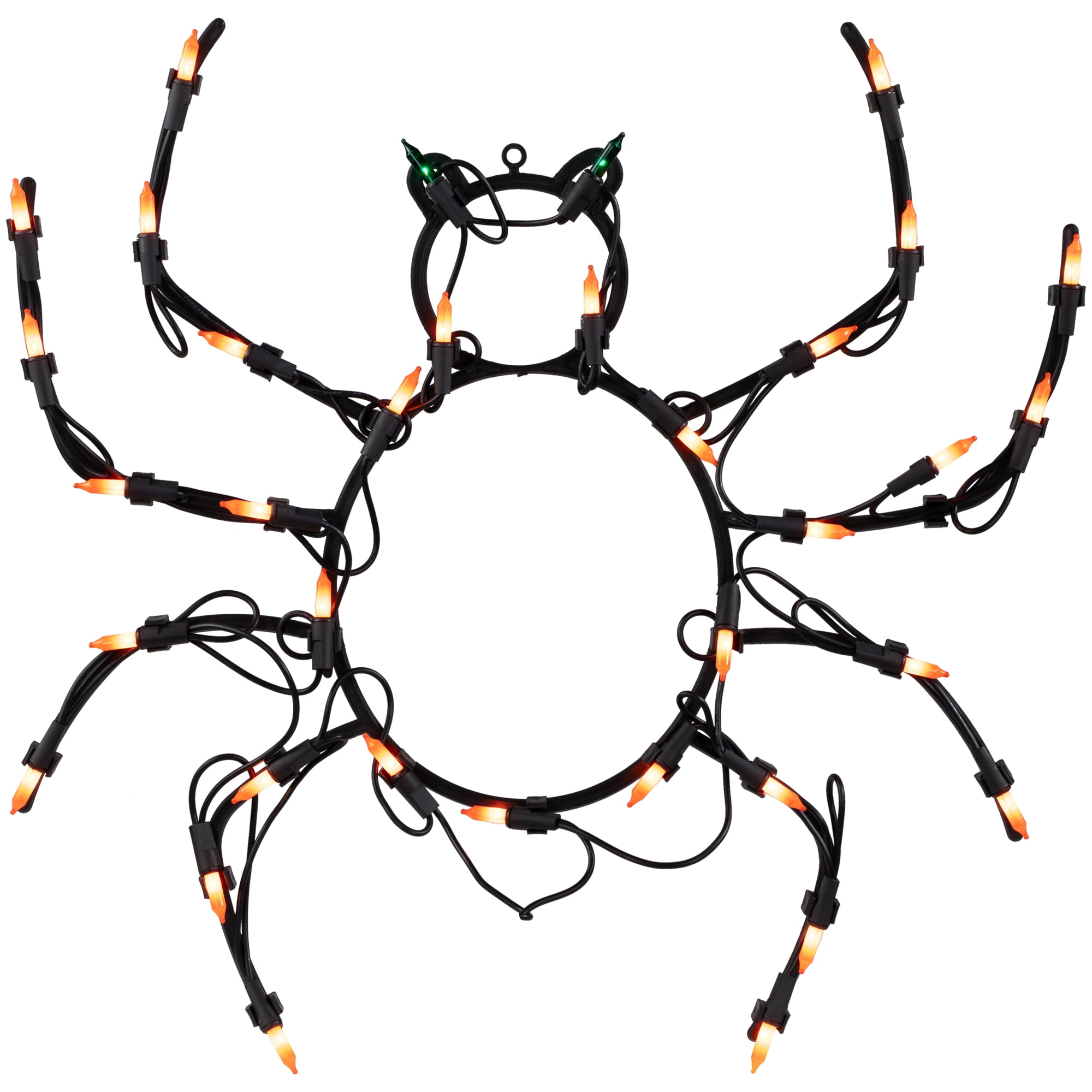 15" Lighted Spider Halloween Window Silhouette Decoration