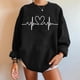 thumbnail image 1 of ICHUANYI Clearance Women's Fashion Sweatshirts Long Sleeved Lovely Printed Pullover Fall Crewneck Sweatshirt(Black, XXL) ICHUANYI WER2023081514284, 1 of 6