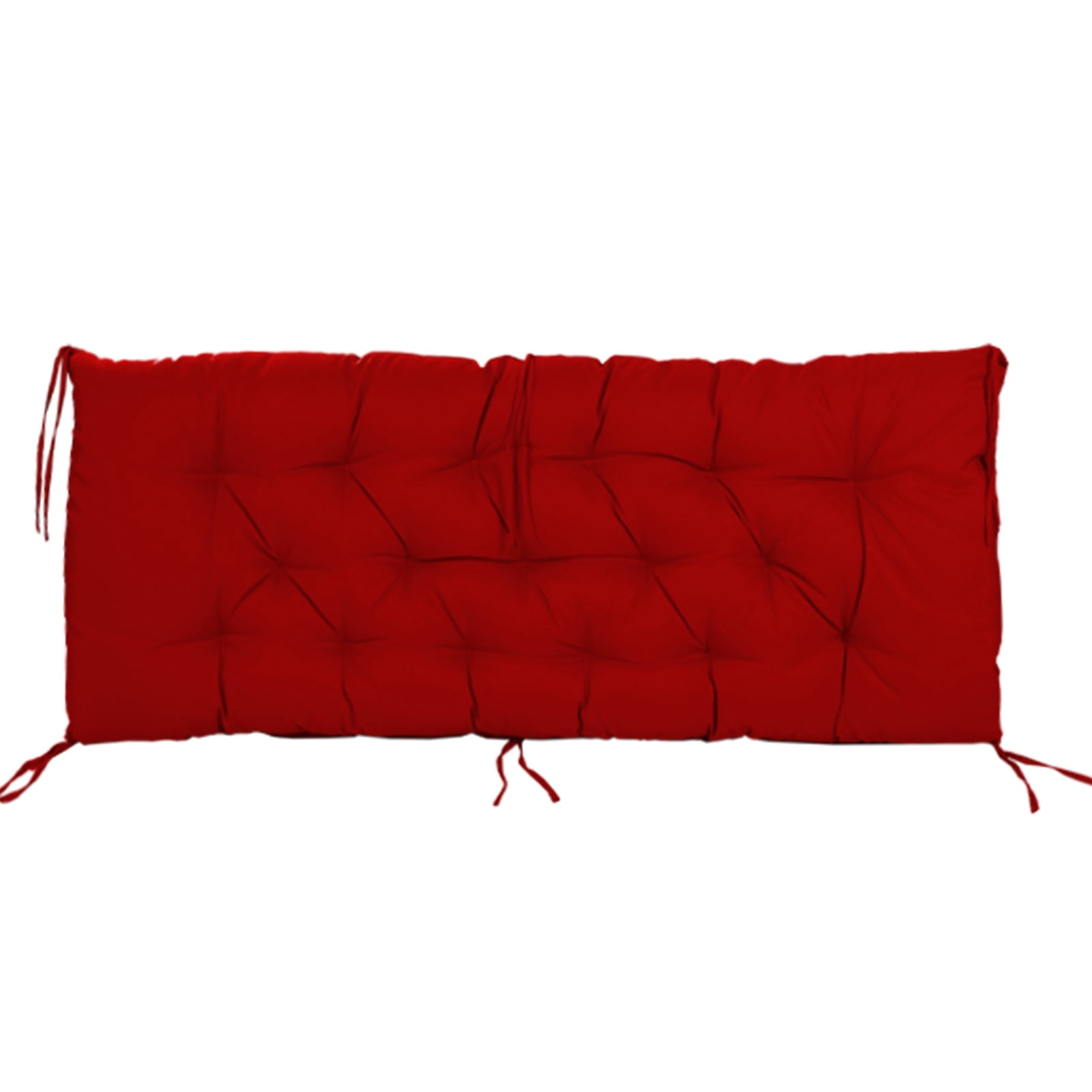 60in Outdoor Swing Cushions, Waterproof 4" Thick Porch Swing Cushion Replacement with Backrest and Ties, Comfortable 2-3 Seat Pation Swing Pad for Backyard, Garden, Lawn, Outdoor Furniture