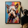 thumbnail image 4 of Berger Picard Wall Art - Funny Dog Canvas Canvas for Kids' Room 11x17inch - Colorful Puppy with Earphone Pictures Framed Ready to Hang, 4 of 4