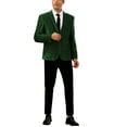 thumbnail image 2 of INSPIRE CHIC Shiny Sport Coats for Men's One Button Single Breasted Wedding Party Blazers M Green, 2 of 5