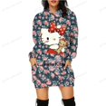 thumbnail image 3 of Sudadera con capucha para mujer, con estampado de HELLO KITTY, sudadera con capucha de manga larga de marca, sudaderas casuales elegantes y lindas para mujer, sudaderas con capucha, vestido de otoño, 3 of 5