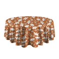 thumbnail image 5 of Autumn Fall Leaves Pattern Round Tablecloth 60" X 60",Wrinkle Wipeable Table Cloth for Kitchen Dining Room Picnic Patio Party, 5 of 6
