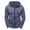 Blue, variant on KIHOUT Hoodies Men's Fashion Printed Sports Sweater Hooded Long Sleeve Zipper Pocket Sports Casual Top Coat DY/XL