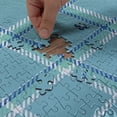 thumbnail image 4 of Ambesonne Plaid Jigsaw Puzzle Durable Cardboard, Blue Scottish Style Checkered, 1000 pcs, Deep Sky Blue and Seafoam, 4 of 5