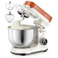 thumbnail image 4 of AIRMSEN 11-Speed 5.5 QT Stand Mixer with LED Touchscreen & Timer, 3 IN 1 Electric Mixer for Kitchen, Beige and Orange, 4 of 11