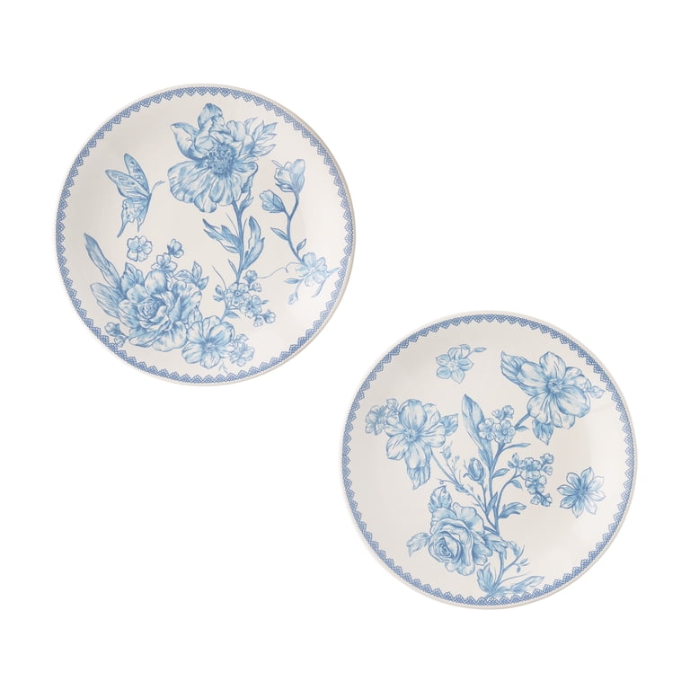 The Pioneer Woman Agatha Appetizer Plates, Blue, Set of 6 photo 3