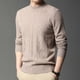 thumbnail image 5 of Suéter ajustado informal de moda para hombre, camisa de cuello redondo, jersey de punto de lana para otoño e invierno, 5 of 5