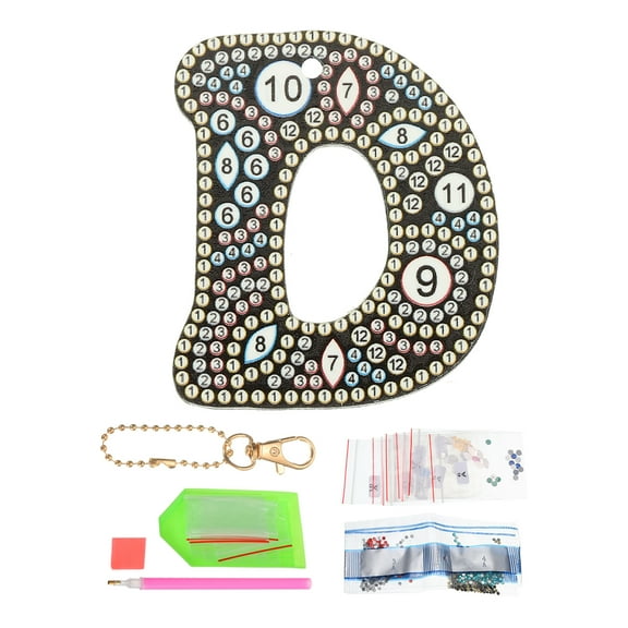 Uxcell Diamond Art Keychains, 1 PCS DIY Crystal Rhinestones Key Chain for Gift, D