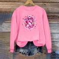 thumbnail image 5 of yoeyez Breast Cancer Awareness Shirts for Mom Pink Ribbon Graphic Tee Long Sleeve Crewneck Sweatshirts Pullover Pink,S, 5 of 5