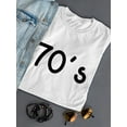 thumbnail image 3 of 70 'S Decade Graphic Design Women White T-Shirt, Female Medium, 3 of 4