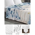 thumbnail image 6 of Twin Flat Sheet, Blue Turtle Coastal Twin Bed Sheets Only, Soft Microfiber Flat Sheet, Beach Coral Nautical Starfish Sea Eucalyptus Vintage Hotel Quality Bedding Top Sheet Bedroom Home Dorm Decor, 6 of 8
