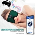 thumbnail image 2 of MUSICOZY Sleep Headphones Breathable Bluetooth Headband 3D Sleeping Headphones, Wireless Music Eye Mask Sleep Earbuds for Side Sleeper Women Office Air Travel Cool Tech Gadgets Unique Gifts Green, 2 of 7