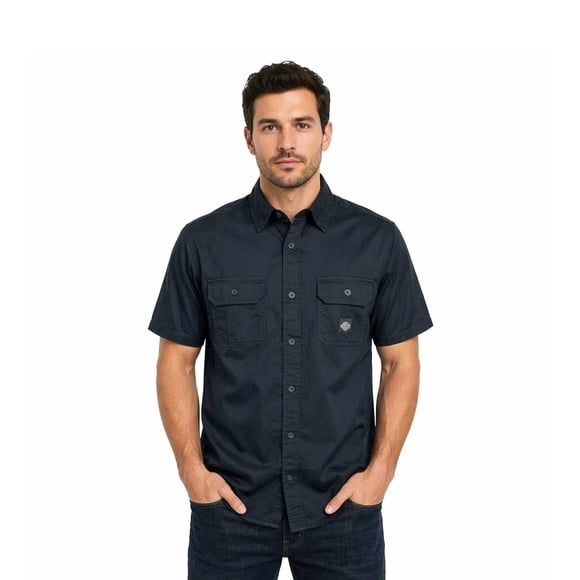 Harley-Davidson Chemise Noire pour Homme Rising Eagle P/P Rétro Imprimé Aigle (348)