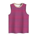 thumbnail image 4 of BLVB Summer Tank Tops for Women Stripes Crewneck Sleeveless T-Shirts Casual Loose Ladies Going out Blouse, 4 of 4