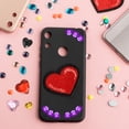 thumbnail image 4 of 200-Pack Heart Rhinestone, 12mm Acrylic Heart Rhinestone Stickers for Craft/Painting/Jewelry, Flat Back Plastic Gems Sticker [Dark Purple], 4 of 6