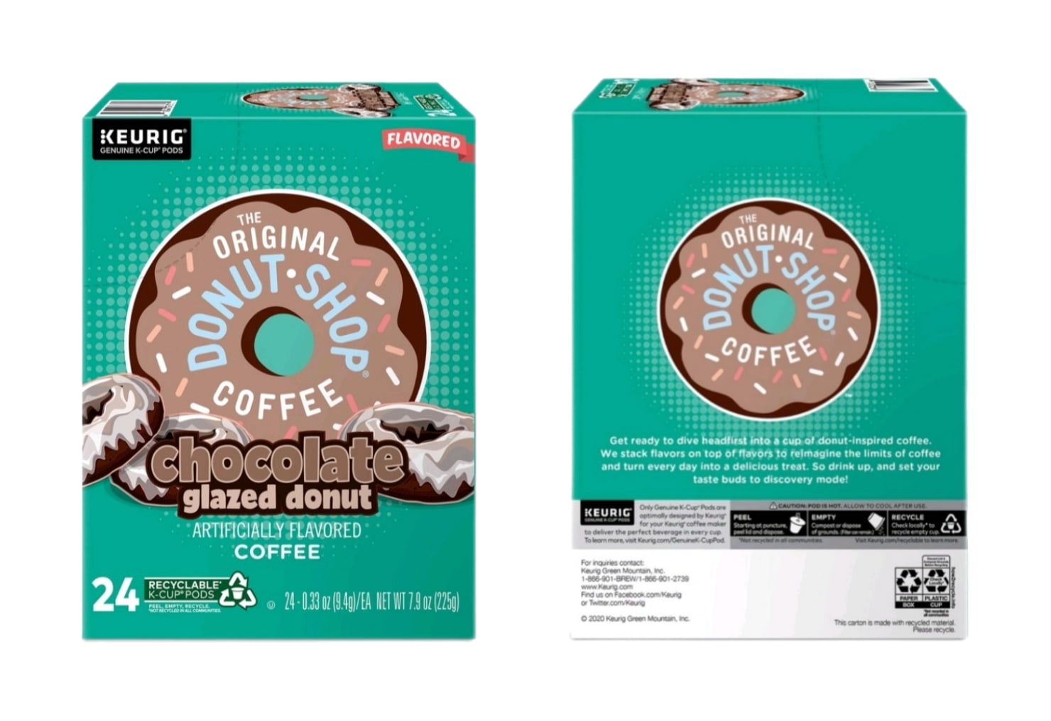 The Original Donut Shop Chocolate Glazed Donut and Twix Flavored Coffee K Cups Variety Pack, 24 K Cups Per Flavor
