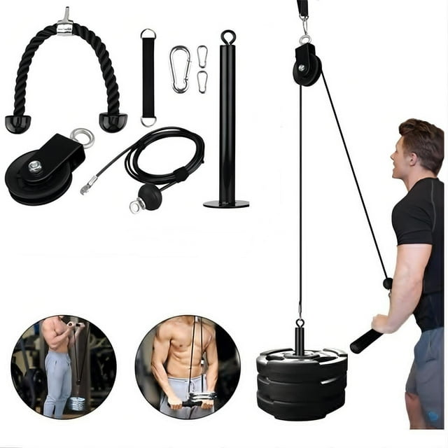 Y Sistema de Polea de Elevación, DIY Polea de Cable para Gimnasio, Accesorio de Cable Cuerda de Tríceps, Equipo para Entrenamiento de Fuerza Gimnasio en Casa