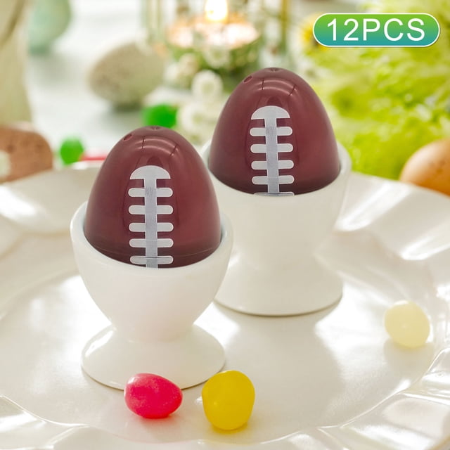 12 Decoraciones de Plástico para Huevos de Pascua | Contenedores Huecos de Colores para Juguetes de 6 X 4 Cm | Rellenos Ligeros y Reutilizables para Cestas de Pascua | Regalos para Fiestas y Accesori