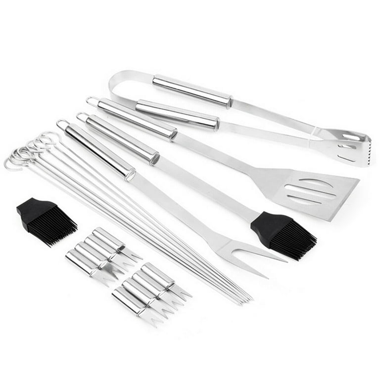 BBQ Grill Accessories,41PCS BBQ Tool Set, ExtraThick Stainless Steel  Barbecue Utensils Cleaning Brush,Shovel Fork BBQ Accessories With Storage  Bag for Camping Birthday Party on the Best bbq Set Gift 