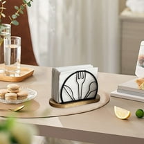 Hometravel Paper Towel Holder and Storage Rack, Multi-Purpose Table Napkin and Kitchen Storage Organizer, Useful Living Room Countertop Decor and Practical Holiday Gift