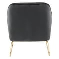 thumbnail image 4 of Daniella Contemporary Accent Chair in Gold Metal and Black Velvet by LumiSource, 4 of 11