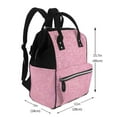 thumbnail image 2 of Zufioo Glitter Pink Print Large capacity mommy bag, diaper bag, waterproof parent-child backpack, multi-pocket design backpack suitable for travel and shopping, 2 of 6
