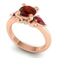 thumbnail image 2 of Diamond-Capitals 2.50 Carat Round Cut Garnet & Red Ruby Gemstone Beautiful Bridal Ring for Women Solid 14K Rose Gold Size 5, 2 of 8