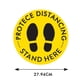 thumbnail image 2 of Adhesivo antideslizante Señal de piso Calcomanía para piso Stand Here Amarillo Leyfeng Pegatina antideslizante, 2 of 7