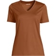 thumbnail image 3 of Lands' End Women's Relaxed Supima Cotton V-Neck T-Shirt, 3 of 3
