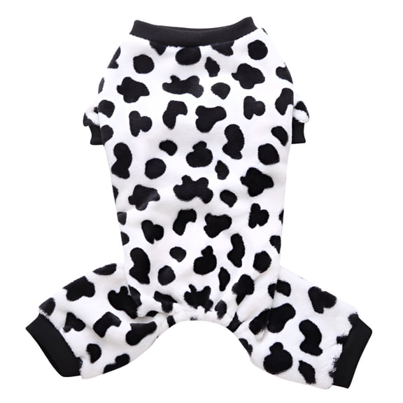 TELOLY Dog Pajamas for Small Dogs, Warm Plush Pet Sleepwear with Cute Stripes, Soft Polyester Puppy Clothes for Indoor Lounging and Daily Wear, Multicolor 4, L