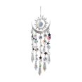 thumbnail image 2 of Silver Crystal Sun Catcher with Sun and Moon Design and Hanging Star Prisms, 1-Piece, Silver Finish, for Living Room Window Decoration, 2 of 6