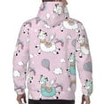 thumbnail image 6 of Bingfone Llama Unicorn And Rainbow Men'S Drawstring Hoodie Long Sleeve Pocket Sweatshirts-Large, 6 of 9