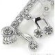 thumbnail image 5 of Rhodium Plated Clear Crystal Guitar with Musical Charms Brooch - 45mm Across, 5 of 5