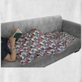 thumbnail image 6 of Flowers Soft Flannel Fleece Throw Blanket, Floral Theme Botanical Illustration Pink and Purple Roses Along Green Leaves, Cozy Plush for Indoor and Outdoor Use, 50" x 70", Multicolor, by Ambesonne, 6 of 6