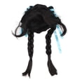 thumbnail image 2 of Pelucas largas de doble trenza pinzas para el cabello resistentes al calor con uso firme elegante peluca de trenzas dobles negras ajuste de tamaño sintético de alta ANGGREK Otros, 2 of 8