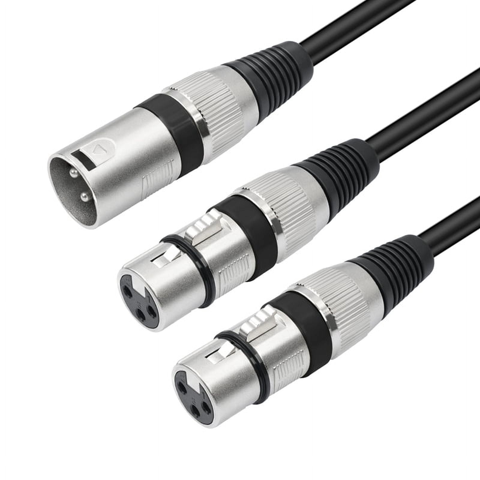 5Pack 1.6FT XLR Female to Dual XLR Male Y Splitter Cable, XLR Splitter 1 Female to 2 Male for Micphone Mixer