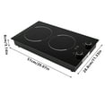 thumbnail image 2 of Electric Induction Cooktop 2 Burners Touch Control Child Lock Electric Stove Top 2100W, 2 of 12