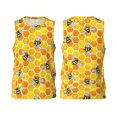 thumbnail image 2 of Gaeub Honeycombs Men's Mesh Basketball Jersey, Quick-Drying Sleeveless Top S-4XL, Loose Muscle Tank Top -X-Large, 2 of 9