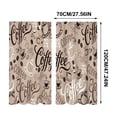 thumbnail image 3 of 2 Pack 2D Printed Kitchen Curtain 28x47 Inches, Washable Decorative Short Curtain Pair with Rod Pocket, Window Curtain for Kitchen Bedroom Bathroom, 3 of 7