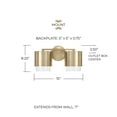 thumbnail image 2 of Capital Lighting 153021MA-549 Weller 2 Light 15" Wide Vanity Light - Brass, 2 of 7