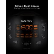 CUCKOO High Pressure Rice Cooker 10-Cup Uncooked / 20-Cup Cooked with Nonstick Inner Pot, Large Rice Maker with 13 Menu Options and Steam Plate, Fuzzy Logic Tech, Voice Guide, Black (CRP-P1009SB)