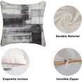 thumbnail image 6 of Black Grey Throw Pillow Covers 18x18 Set of 2, Abstract Art Decorative Throw Pillow Covers Modern Abstract Soft Polyester Pillowcase Outdoor Cushion Cover for Sofa Couch Farmhouse Room Bed, 6 of 6
