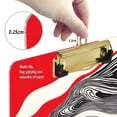 thumbnail image 6 of FORMRS Acrylic Clipboard with Low Profile Clip Standard A4 Letter Size, 12.5" x 9", Black Illusionary Boat, 6 of 8