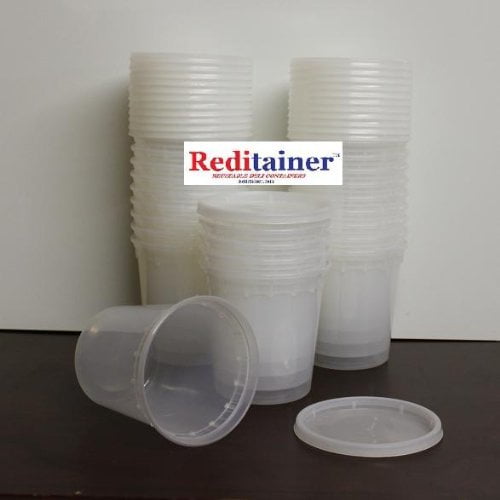 Reditainer Deli Food Storage Containers with Lid Organization Set 32 Oz 24 Pack 