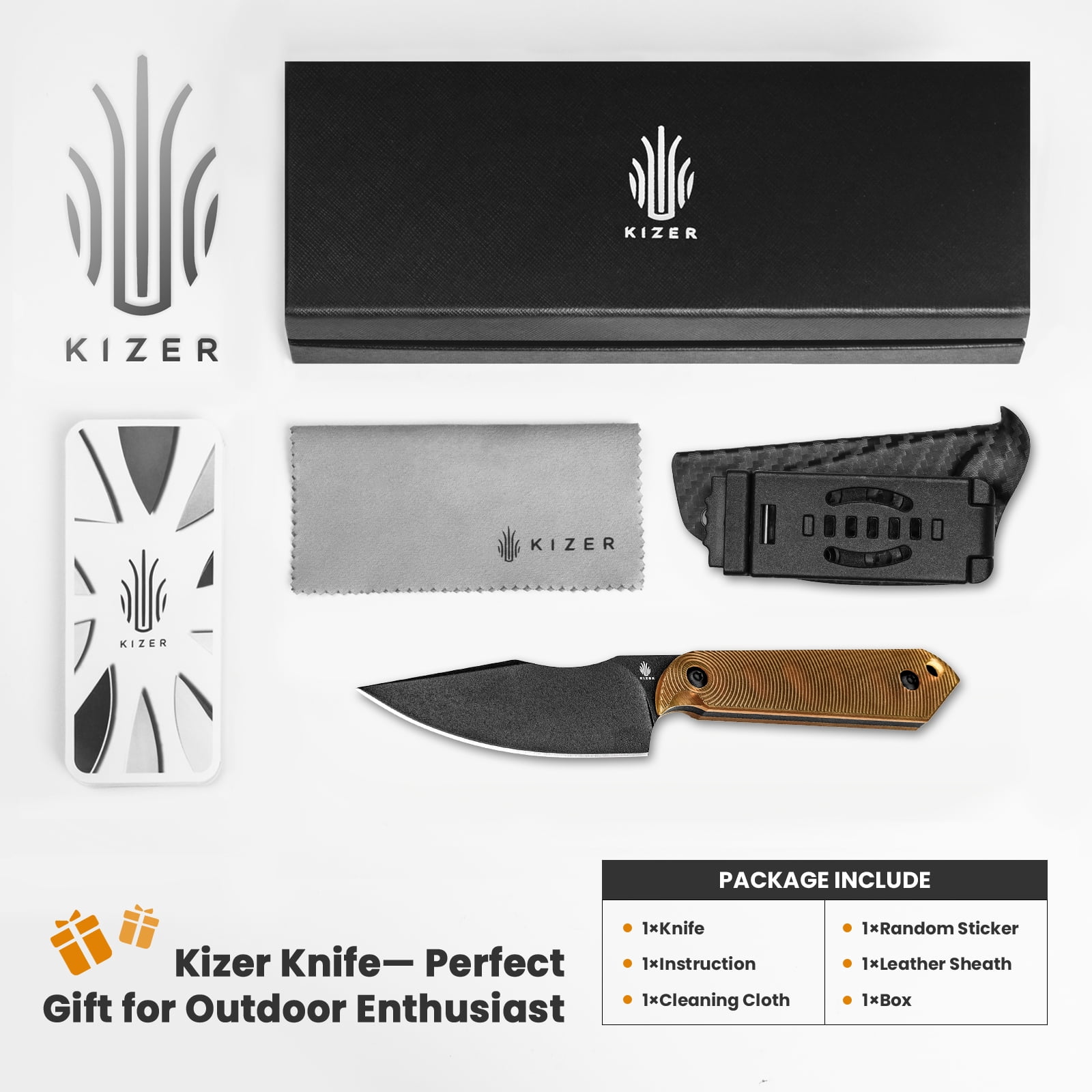 Kizer Harpoon Mini 3V Steel PEI Handle Pocket Tactical Knives 1040S5