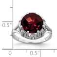 thumbnail image 2 of Primal Gold 14 Karat White Gold 10mm Garnet Checker Ring, 2 of 4