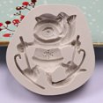 thumbnail image 3 of Serie de estilo navideño, molde de Chocolate, ciervo, cono de pino, oso, molde de pastel de silicona DIY 04#, 3 of 3